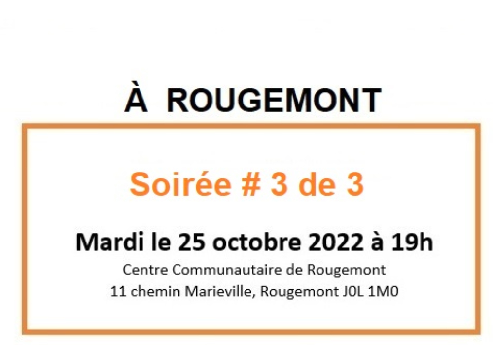 Soirée d’information et de consultation sur la mise à jour du plan de conservation du mont Rougemont (à Rougemont)